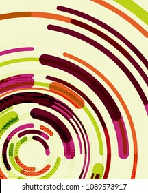 Circular lines circles, geometric abstract background. Vector illustration