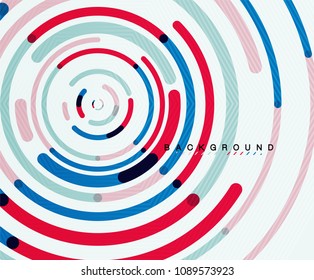 Circulación de líneas, fondo abstracto geométrico. Ilustración del vector