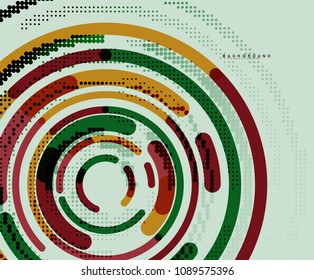Circular lines circles, geometric abstract background. Vector illustration