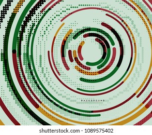 Circular lines circles, geometric abstract background. Vector illustration