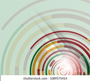 Circulación de líneas, fondo abstracto geométrico. Ilustración del vector