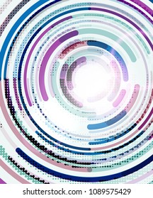 Circulación de líneas, fondo abstracto geométrico. Ilustración del vector