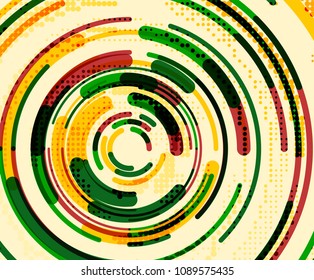 Circulación de líneas, fondo abstracto geométrico. Ilustración del vector