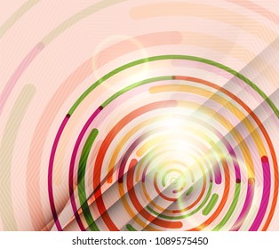 Circulación de líneas, fondo abstracto geométrico. Ilustración del vector