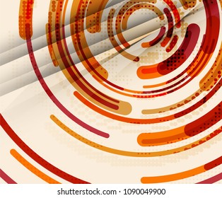 Circulación de líneas, fondo abstracto geométrico. Ilustración del vector