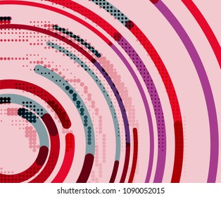 Circular lines circles, geometric abstract background. Vector illustration