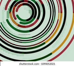 Circulación de líneas, fondo abstracto geométrico. Ilustración del vector