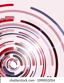 Circular lines circles, geometric abstract background. Vector illustration