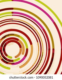 Circulación de líneas, fondo abstracto geométrico. Ilustración del vector