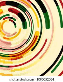 Circular lines circles, geometric abstract background. Vector illustration