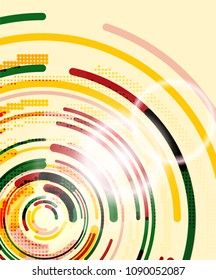 Circular lines circles, geometric abstract background. Vector illustration