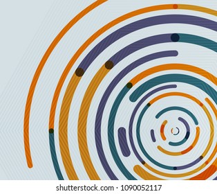 Circulación de líneas, fondo abstracto geométrico. Ilustración del vector