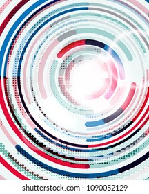 Circular lines circles, geometric abstract background. Vector illustration