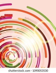 Circulación de líneas, fondo abstracto geométrico. Ilustración del vector
