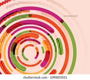 Circulación de líneas, fondo abstracto geométrico. Ilustración del vector