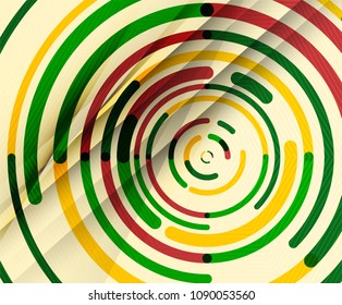 Circulación de líneas, fondo abstracto geométrico. Ilustración del vector