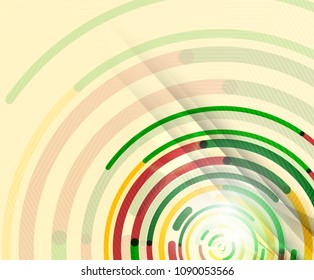 Circular lines circles, geometric abstract background. Vector illustration