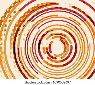 Circular lines circles, geometric abstract background. Vector illustration