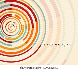 Circulación de líneas, fondo abstracto geométrico. Ilustración del vector