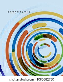 Circulación de líneas, fondo abstracto geométrico. Ilustración del vector