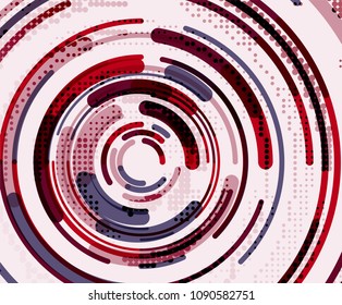 Circular lines circles, geometric abstract background. Vector illustration
