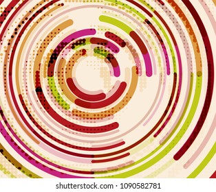 Circular lines circles, geometric abstract background. Vector illustration