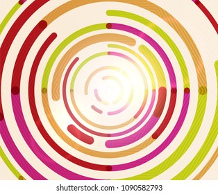 Circular lines circles, geometric abstract background. Vector illustration
