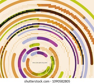 Circulación de líneas, fondo abstracto geométrico. Ilustración del vector