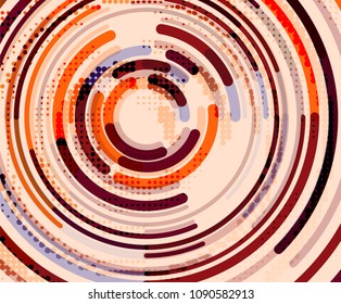 Circular lines circles, geometric abstract background. Vector illustration