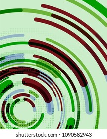 Circular lines circles, geometric abstract background. Vector illustration