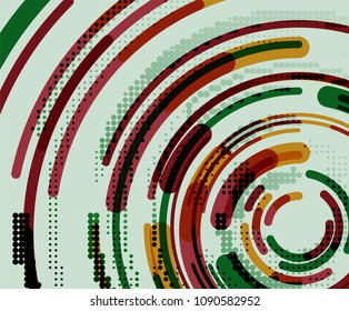 Circulación de líneas, fondo abstracto geométrico. Ilustración del vector