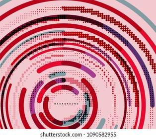 Circular lines circles, geometric abstract background. Vector illustration