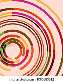 Circulación de líneas, fondo abstracto geométrico. Ilustración del vector