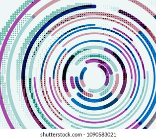 Circular lines circles, geometric abstract background. Vector illustration