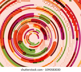 Circulación de líneas, fondo abstracto geométrico. Ilustración del vector