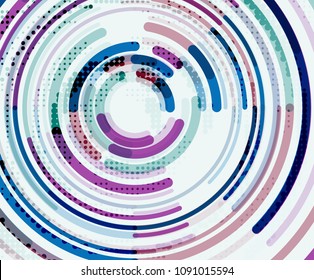 Circulación de líneas, fondo abstracto geométrico. Ilustración del vector