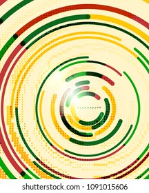 Circular lines circles, geometric abstract background. Vector illustration