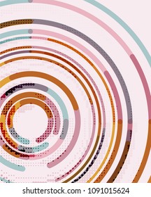 Circulación de líneas, fondo abstracto geométrico. Ilustración del vector