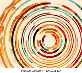 Circulación de líneas, fondo abstracto geométrico. Ilustración del vector