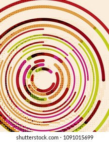 Circulación de líneas, fondo abstracto geométrico. Ilustración del vector