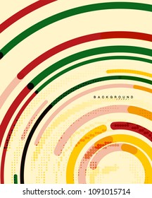 Circular lines circles, geometric abstract background. Vector illustration