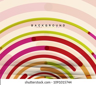 Circulación de líneas, fondo abstracto geométrico. Ilustración del vector