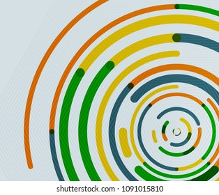 Circular lines circles, geometric abstract background. Vector illustration