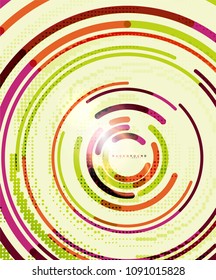 Circular lines circles, geometric abstract background. Vector illustration