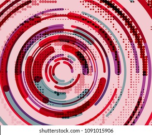 Circulación de líneas, fondo abstracto geométrico. Ilustración del vector