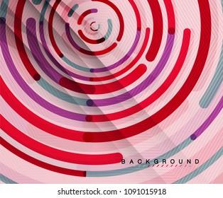 Circulación de líneas, fondo abstracto geométrico. Ilustración del vector
