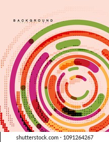 Circulación de líneas, fondo abstracto geométrico. Ilustración del vector