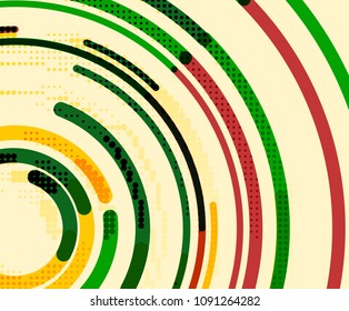 Circular lines circles, geometric abstract background. Vector illustration
