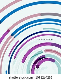 Circulación de líneas, fondo abstracto geométrico. Ilustración del vector