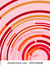 Circular lines circles, geometric abstract background. Vector illustration